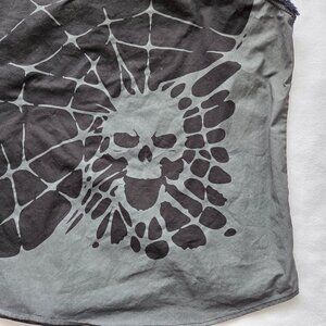 Harley Davidson Unique Skull Black ripped sleeve look sleeveless shirt 2XL XXL